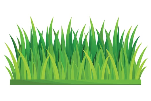 Lush green grass border graphic vector