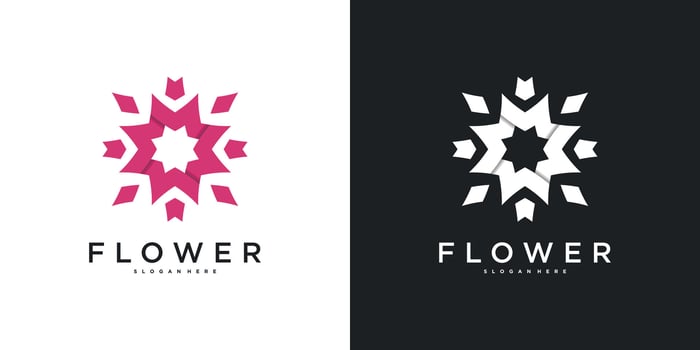 Abstract floral logo designs. Premium vector