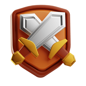 Icon crossed swords with shield png