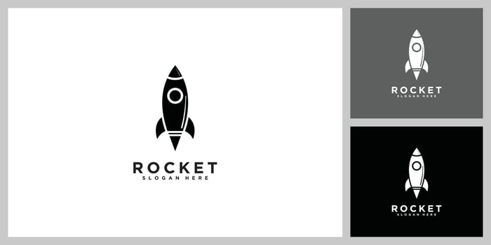 rocket launch template design vector