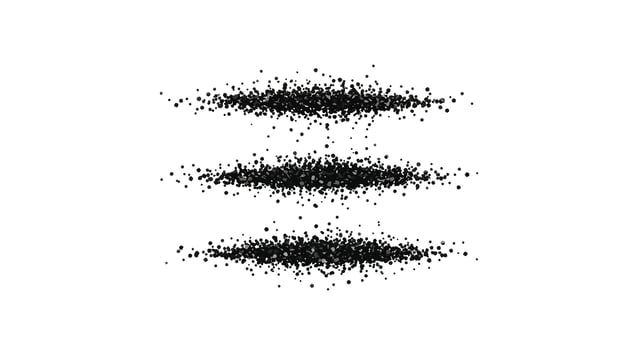 Black abstract shapes in flat design style featuring layered details art vector
