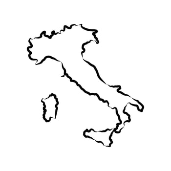 map of the Republic of Italy drawing vector