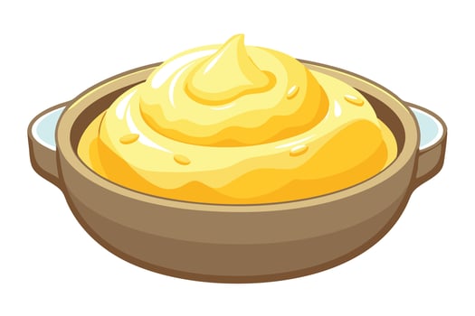 Creamy Mashed Potatoes in a Pot vector