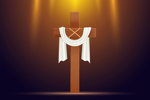 Holy Week Realistic Cross Background vector