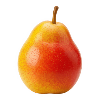 Ripe pear fruit food still life on transparent background png