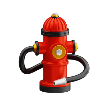 Fire Hydrant 3D Icon. Water Hydrant 3D Icon png