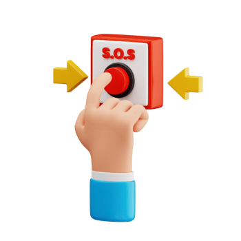 Emergency Button 3D Icon. Alarm Emergency Red Button 3D Icon png