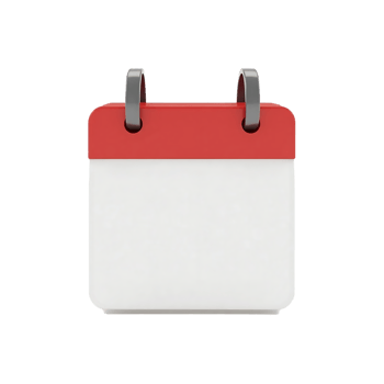 Blank Red and White Calendar Icon png