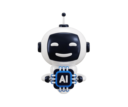 AI futuristic robot icon 3d render concept of artificial intelligence chatbot icon illustration png