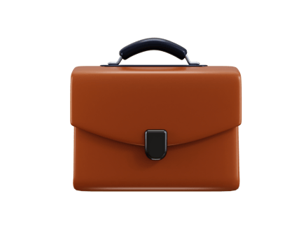 Business Briefcase icon 3d render concept of office management, finance suitcase business bag icon illustration png
