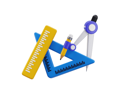 Mathematics supplies icon 3d render concept of education stationery icon illustration png