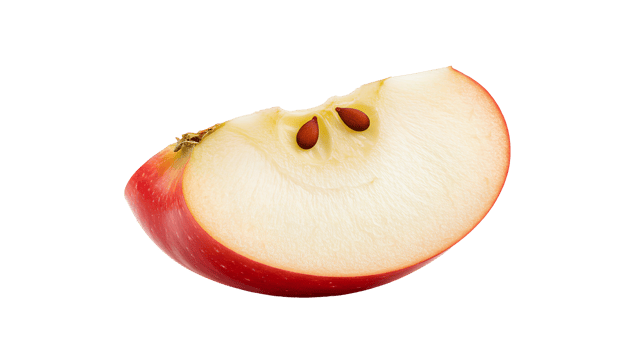 Red apple isolated on transparent background for healthy food promotions, organic branding, and diet campaign visuals png