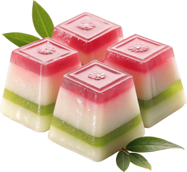 Vibrant Thai Jelly Dessert Cubes png