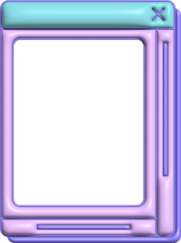 Vaporwave 3D Simple UI Pop-Up Box png