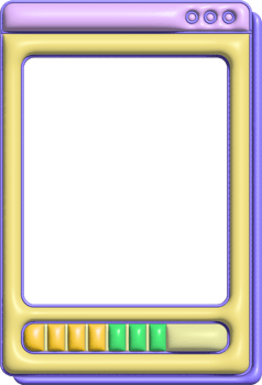 Vaporwave 3D Yellow Interface with Toolbar png