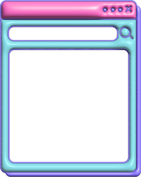 Vaporwave 3D Minimalist Gradient UI Frame png