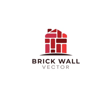 Home brick vectors logo design
