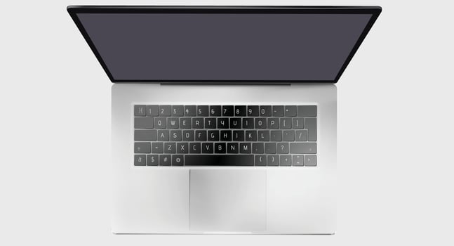 open Laptop sleek design top view illustration vector