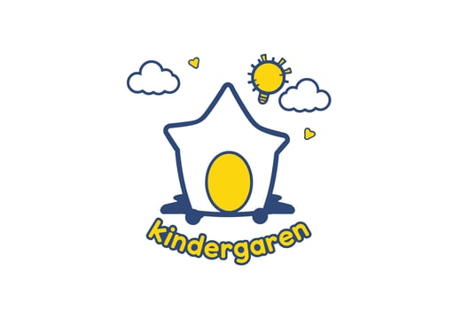 Kindergarten logo design vector