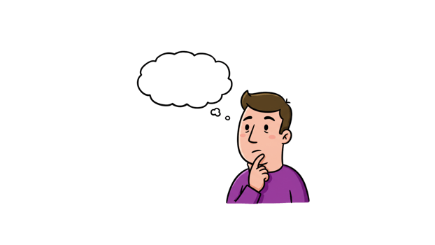 Thinking clipart, Thinking man cartoon with blank thought bubble for ideas png
