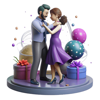 beautiful artistic Couple Sharing a Romantic Dinner Isolated Candlelight detailed png