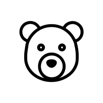 Simple And Adorable Bear Head Icon Design For Childrens Illustration vector