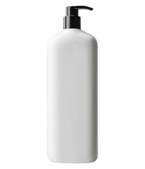 Shampoo Booth Mockup Logo Replacement White Color png