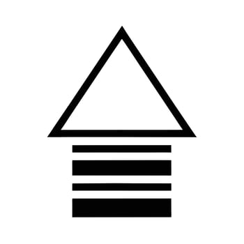 Simple Black Arrow Icon Symbolizing Uploading Data And Information Flow vector