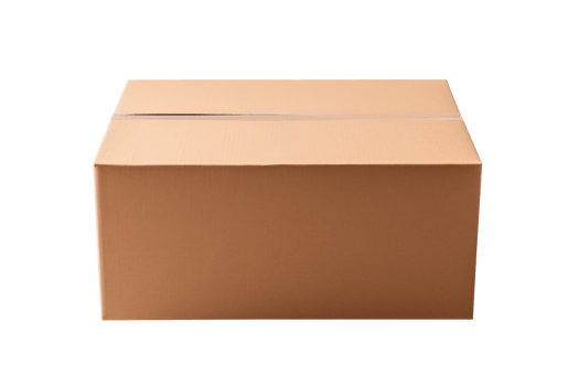 blank brown cardboard box isolated on transparent background png