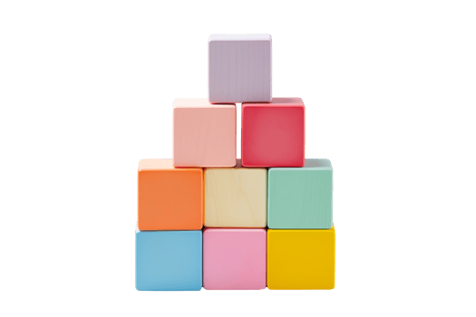 Building Blocks isolated on transparent background png