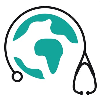 The logo for the global health network vector