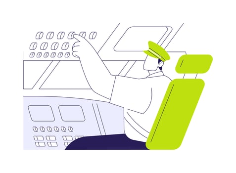 Cruising altitude abstract concept illustration. vector