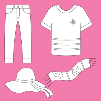 Cartoon Clothing Clipart Illustrations vector