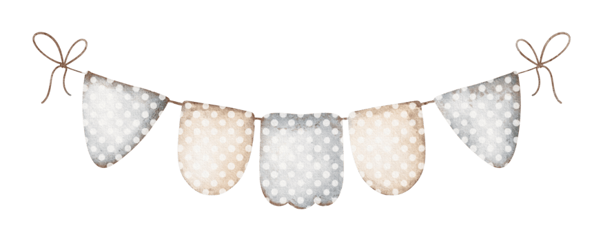 Watercolor illustration garland, bunting, pennant flag png