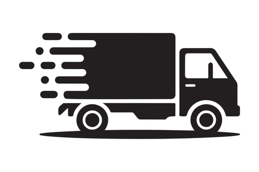 Fast Delivery Truck Icon, Perfect for Logistics and Shipping vector