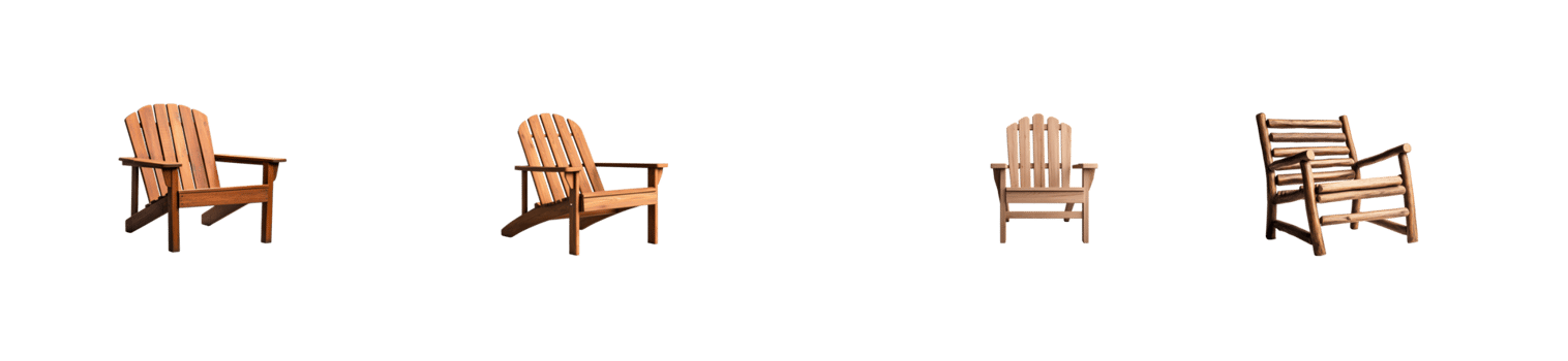 Wooden outdoor chairs with transparent background png