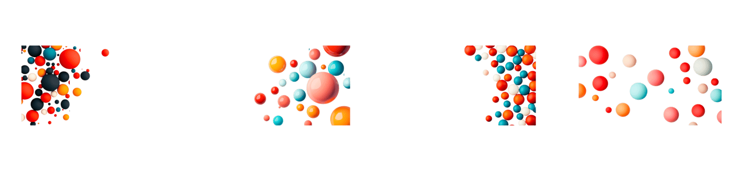 Bubbles in vibrant colors arranged on a transparent background png