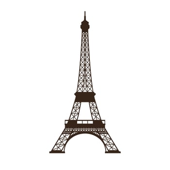 Eiffel Tower silhouette in minimal style showcasing intricate design details in art vector