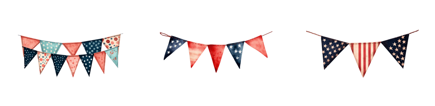 Colorful decorative bunting for festive celebrations and events png