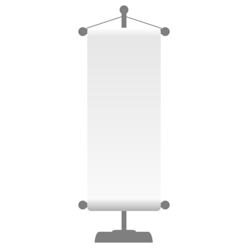 An empty white banner stand background png