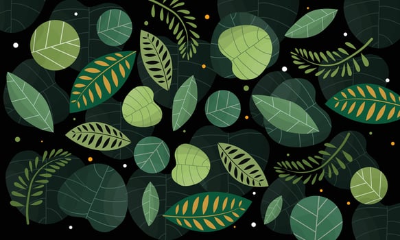 Tropical Leaf Pattern Background vector