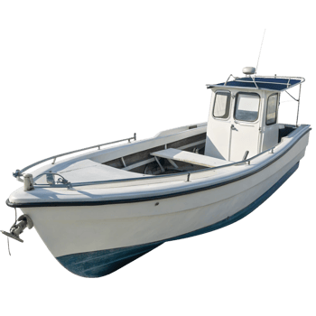 Boat on transparent background isolated png