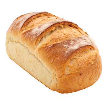 High angle view of bread on white background png