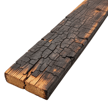 Burnt wooden plank png
