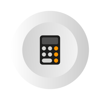 Calculator icon on a shape png