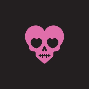 Heart Skull Logo vector