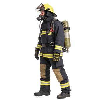 Firefighter isolated on transparent background png