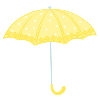 Cute Umbrella for summer yellow tones vector