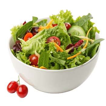 Fresh green salad isolated png