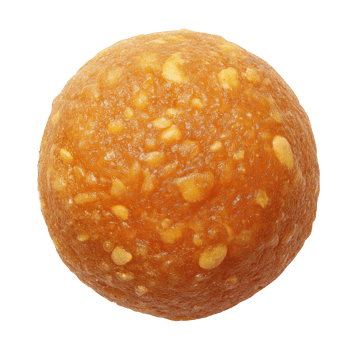 One laddu isolated on transparent background png